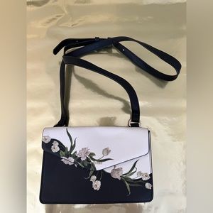 Ted Baker Medium Leather Envelope floral crossbody/clutch bag Kalila